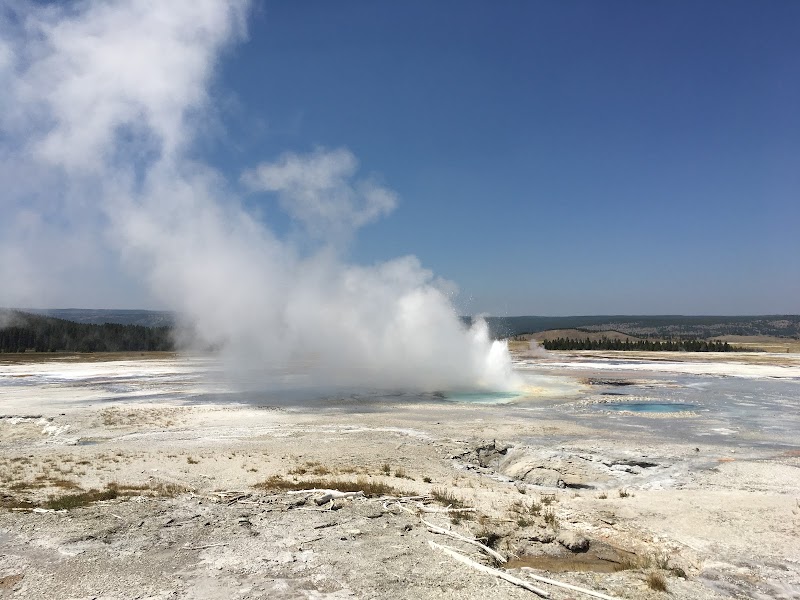 Hiking to the Fountain Paint Pot in Yellowstone National Park outdoor detail