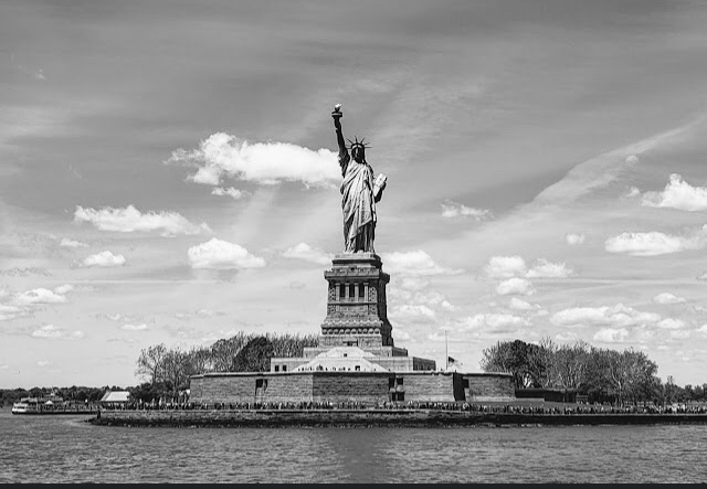 Statue of Liberty and Ellis Island outdoor detail